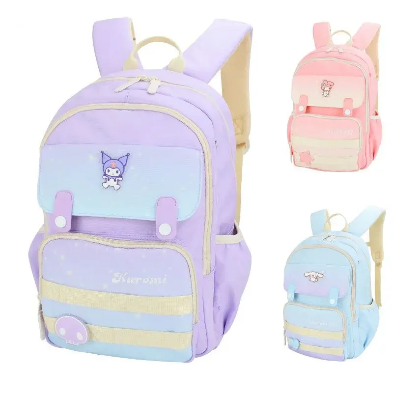 

Anime Sanrioed Large Capacity Shoulder bag Cinnamoroll Kuromi Melody Children Backpack Cartoon Cute School Bag Gift for Friend