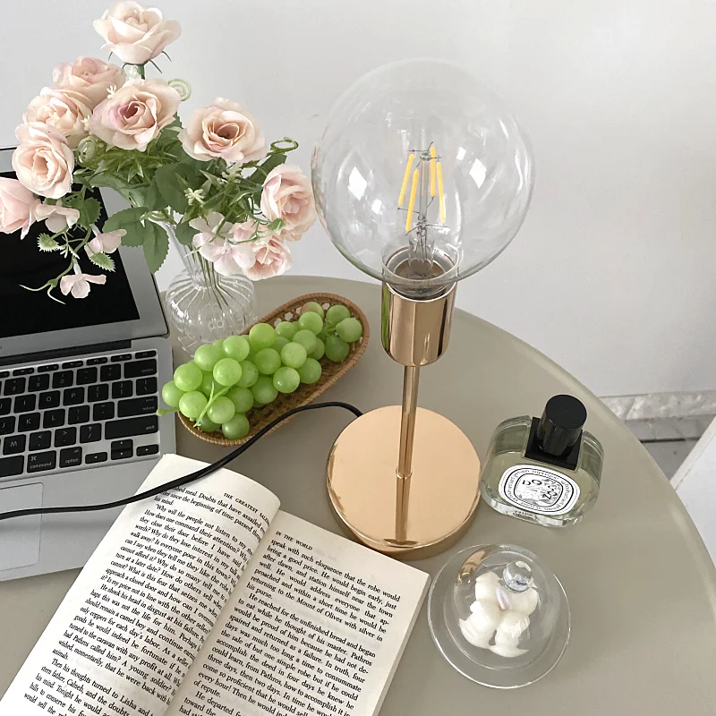 Lâmpada de Mesa Presente do Dia dos Namorados Estilo Ouro Retro Cabeceira Escritório Quarto Noite Luz Casamento Kawaii Decoração Anime Led Ins 7 mesa cabeceira escritório quarto noite luz presente