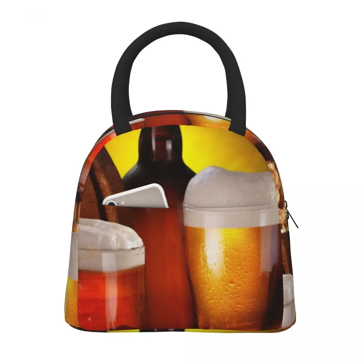 

Beer Is Calling Lunch Bag Men Drinking Hobby School Lunch Box Fashion Graphic Thermal Tote Handbags Waterproof Cooler Bag