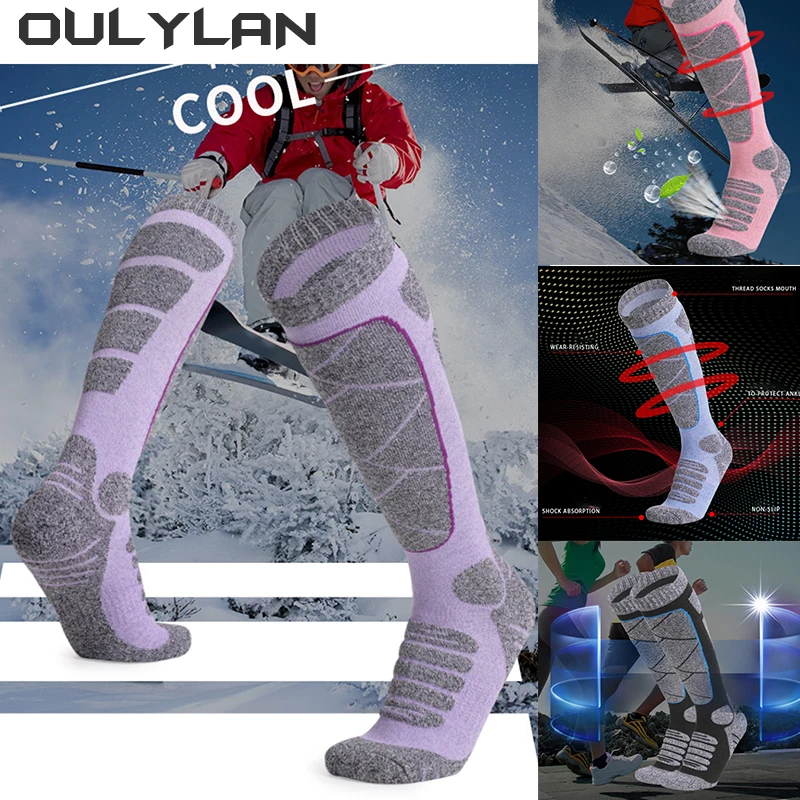 

New Winter Men Women Thermal Ski Socks Warm Cycling Soccer Snowboard Socks Thickened High Tube Moisture Absorption Socks