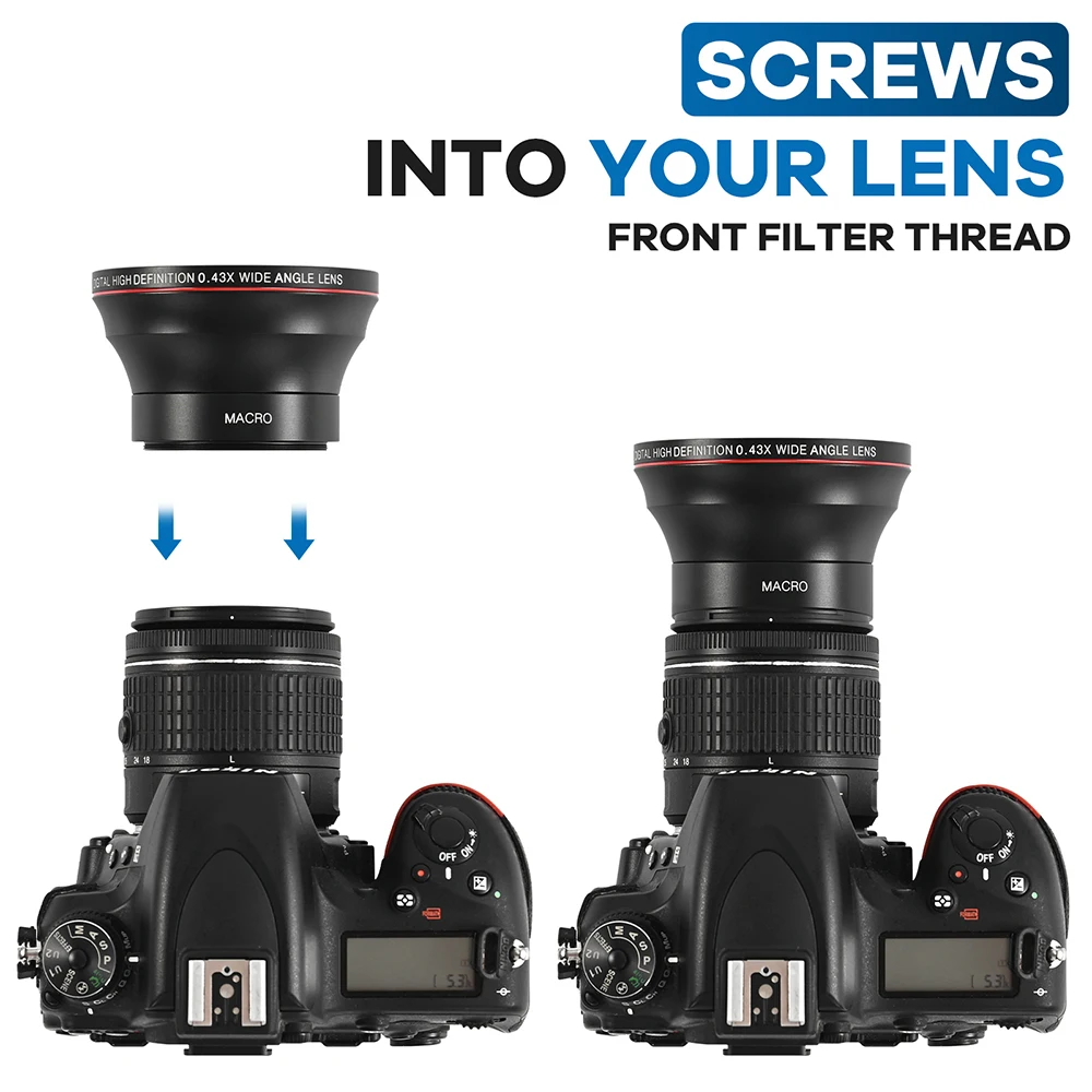 Lightdow 55mm Super Wide Angle Lens With Macro Portion