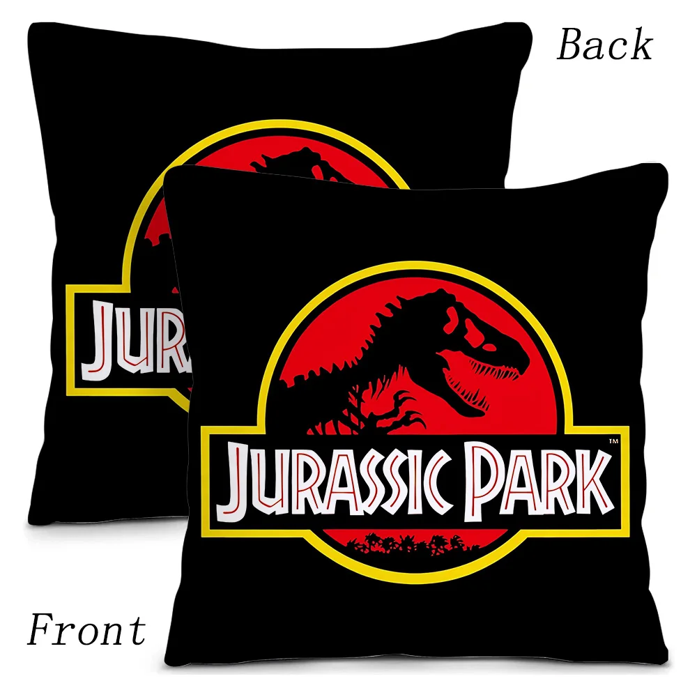 Hot Sci-Fi Movies Jurassics Park Pillow Covers Cartoon Sofa Decorative Home Double-sided Printing Short Plush Cute Cushion Cover 4