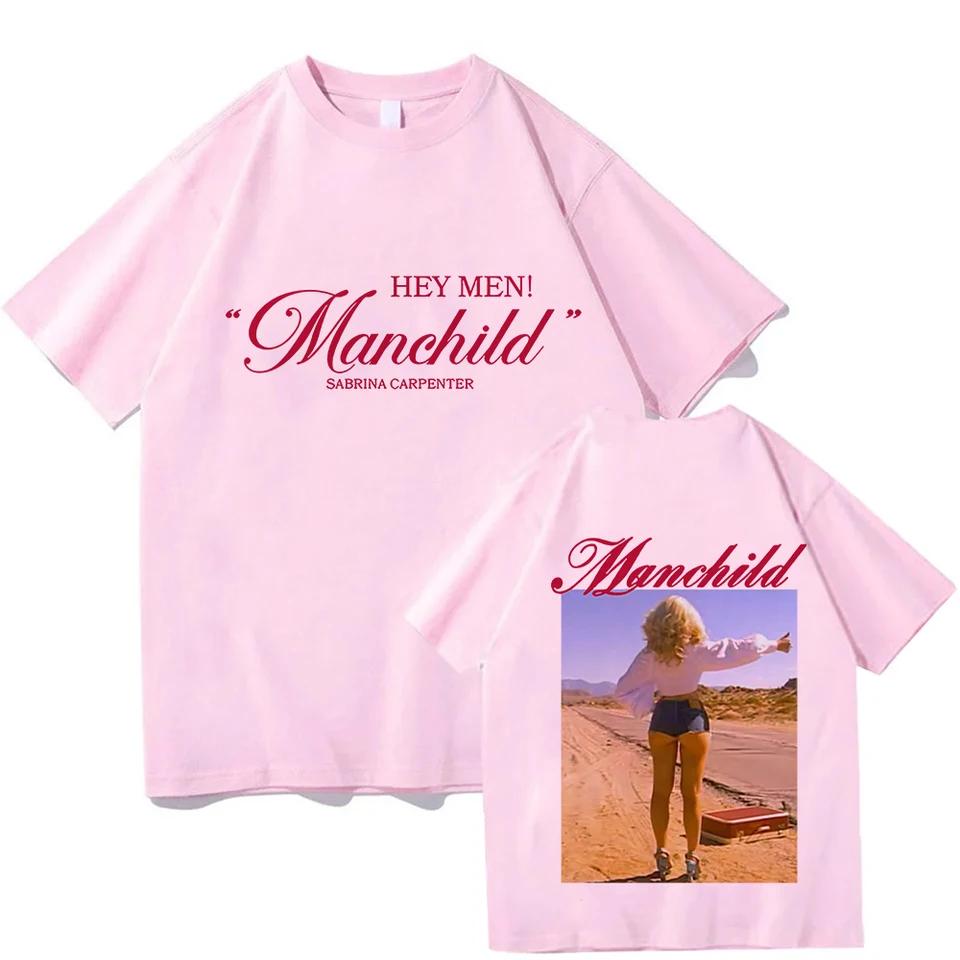 Sabrina Carpenter Manchild Print T-shirt 2025 Fashion Singer