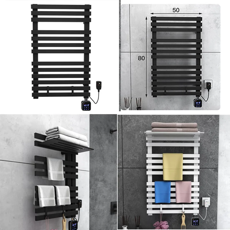 Intelligent Towel Warmer and Drying Rack Heated Towel Rack Holder Wall Mount Wifi Tuya App Heater for Bathroom Shelf