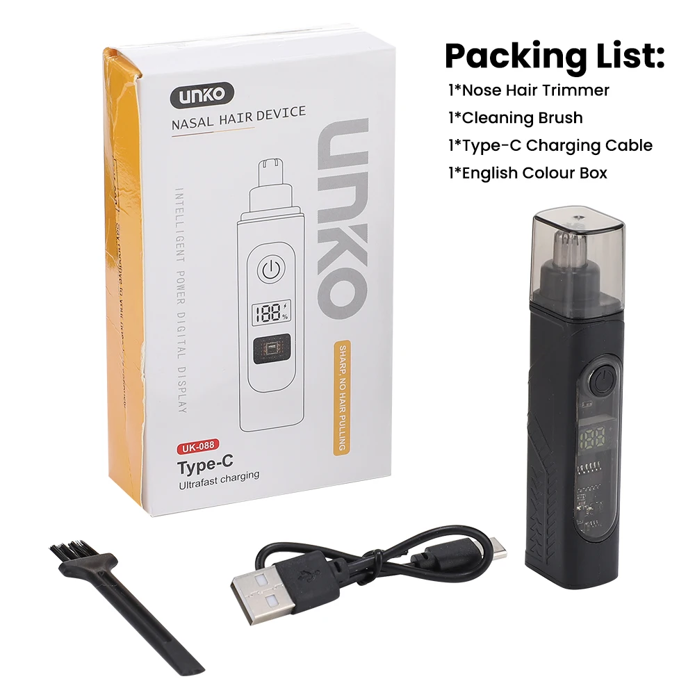 מסרק שיער באף חשמלי לגבר נייד נטען מיני מסרק שיער באף באוזן מסרק שיער פנים מכונת גילוח