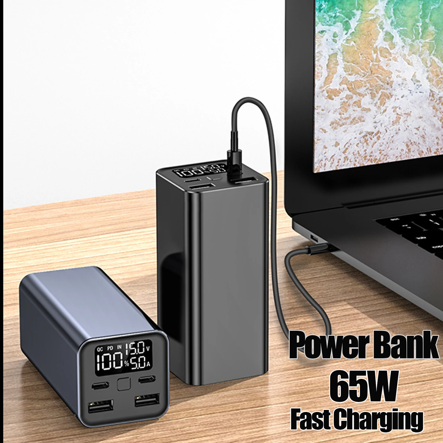 20000mAh Power Bank Type C PD 65W Fast Charging Powerbank External Battery  Charger For Smartphone Laptop Tablet iPhone Xiaomi - AliExpress