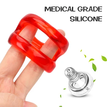 Reusable Cock Ring Silicone Dual Pleasure Penis Ring Male Delay Ejaculation Penis Stretcher Exercise Cockring Sex Toys for Men 5