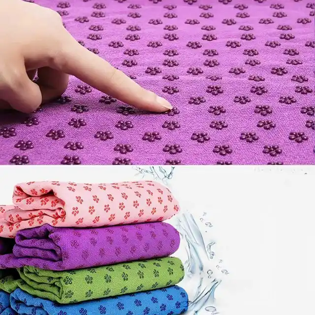183*63cm Yoga Non-Slip Mat, Ultra-Fine Fiber, Thickened and Widened, Pvc Plum Blossom Dot Yoga Mat, Home Sweat-Absorbing Exercise Auxiliary Mat, Foldable Sweat-Absorbing Yoga Fitness Mat, Yoga Mat 6