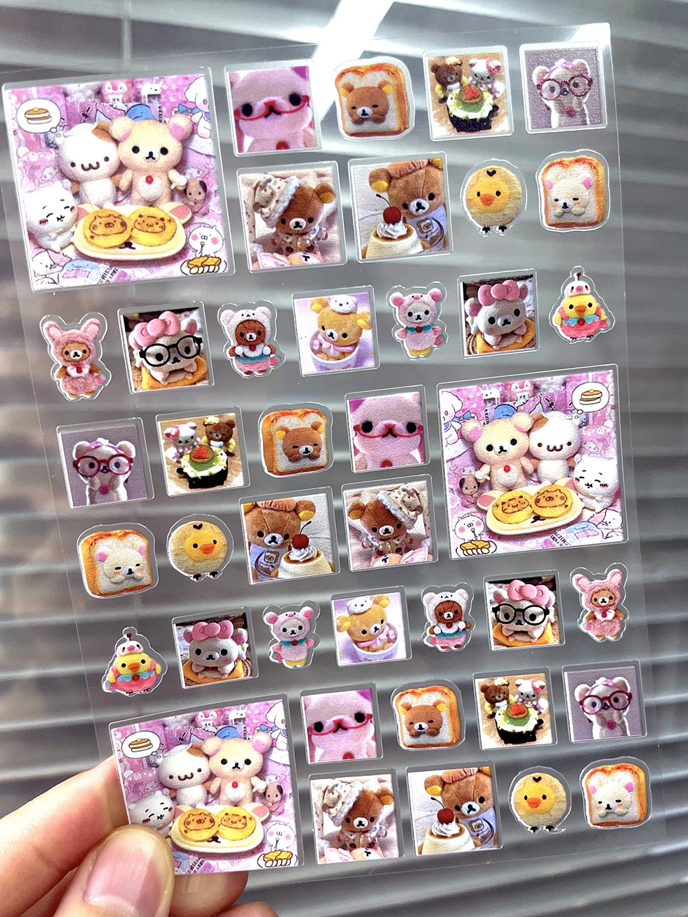 Kawaii Rilakkuma Expressions Nail Art Stickers - Cute and Waterproof Decals