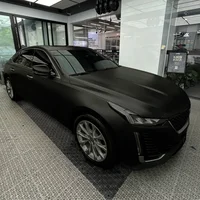 Car Sticker Matte Black Car Wrapping Vinyl Film Color Change Film PET Bubble Free Wrap Decals PVC Sticker Car Accessories 1