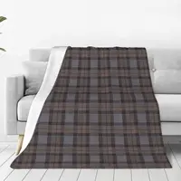 Outlander Tartan - Fraser Tartan Blanket Flannel Super Soft Sofa Throw Blankets For Couch Bedding Office Throws Bedspread Quilt 1