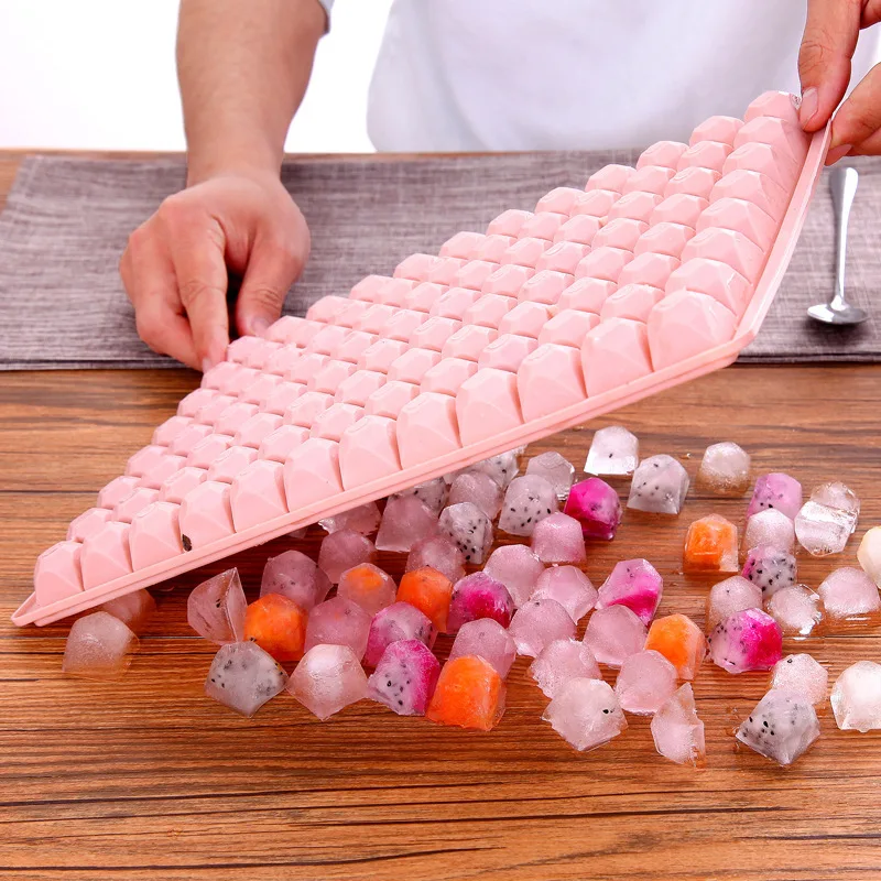 96/60 Grids Ice Cube Tray Diamond Shapes Ice Cube Maker Mold Whiskey Cocktail Summer Party Bar Accessories