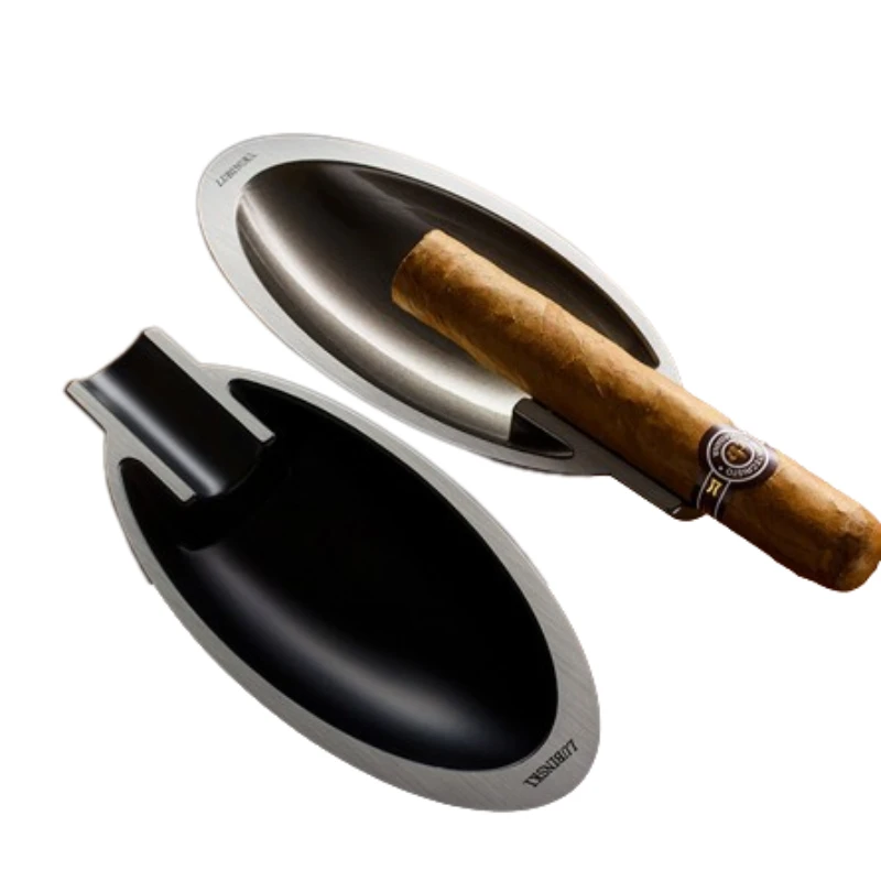 

Zinc Alloy Portable Cigar Ashtray Plating Large Diameter Ashtray Smoking Accessories Cigar Accessories