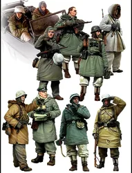 Poupée en résine moulée, échelle 1/35, modèle WWII, kit d'assemblage (10 figurines), ne comprend pas le réservoir non peint, livraison gratuite 