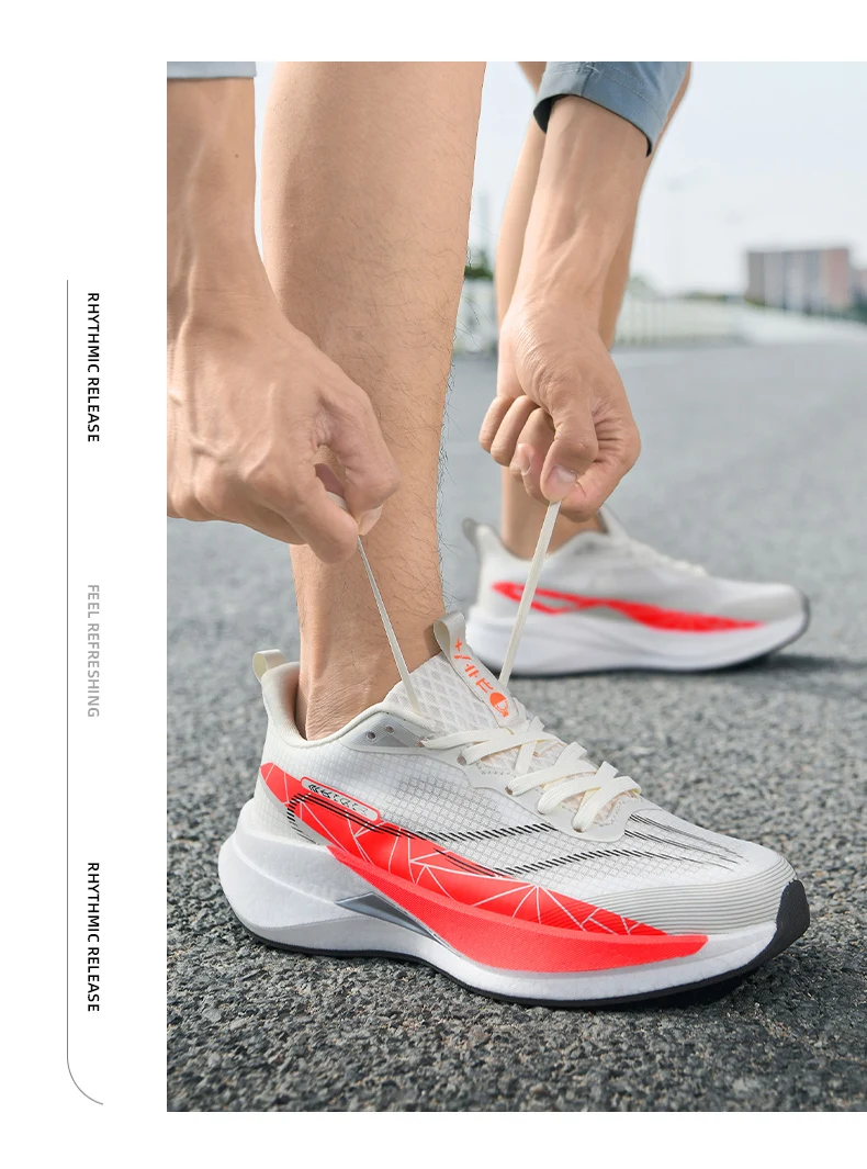 Lightweight carbon board running shoes with breathable mesh and nonslip sole 6