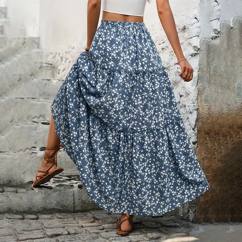 Floral Print and Mesh Fabric Detail