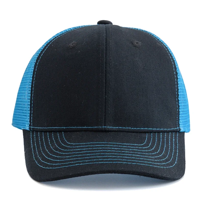 Hot Sale Unisex Two Tone Cap Curved Brim Style Trucker Hat  Men & Women Casual Outdoor Breathable Summer Cap