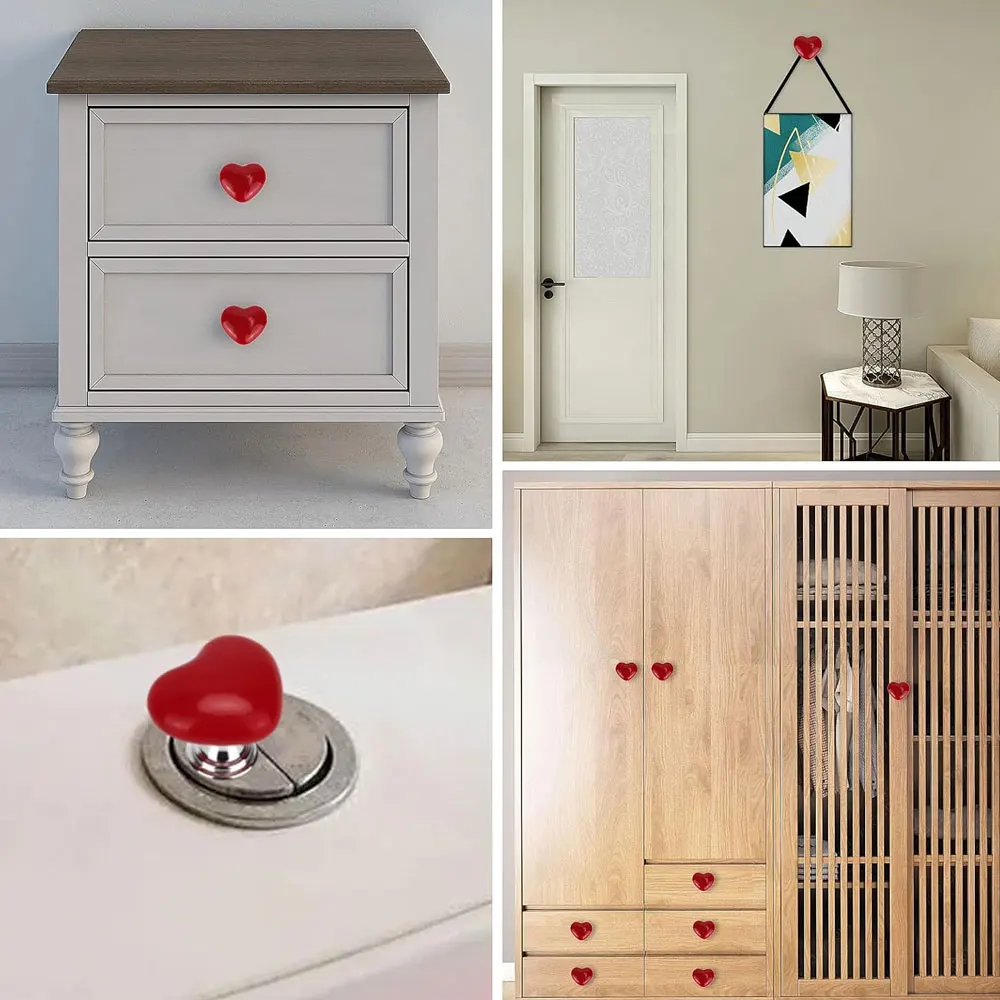 

1Pc Handle Toilet Press Button Heart Shaped Press Tank Push Switch Toilet Bathing Room Decor Water Press Flush Button Home Tools