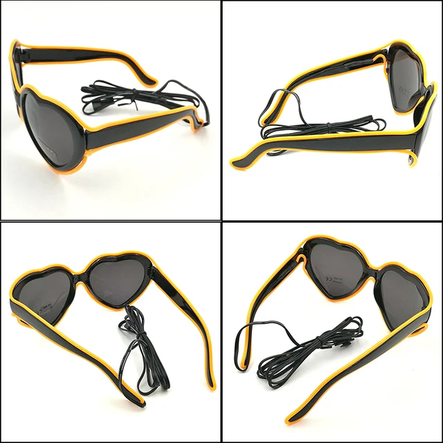 Occhiali Speciali A Forma Di Cuore - 3 Pezzi, Effetti Luminosi Per Feste E Eventi Notturni - Foto 6