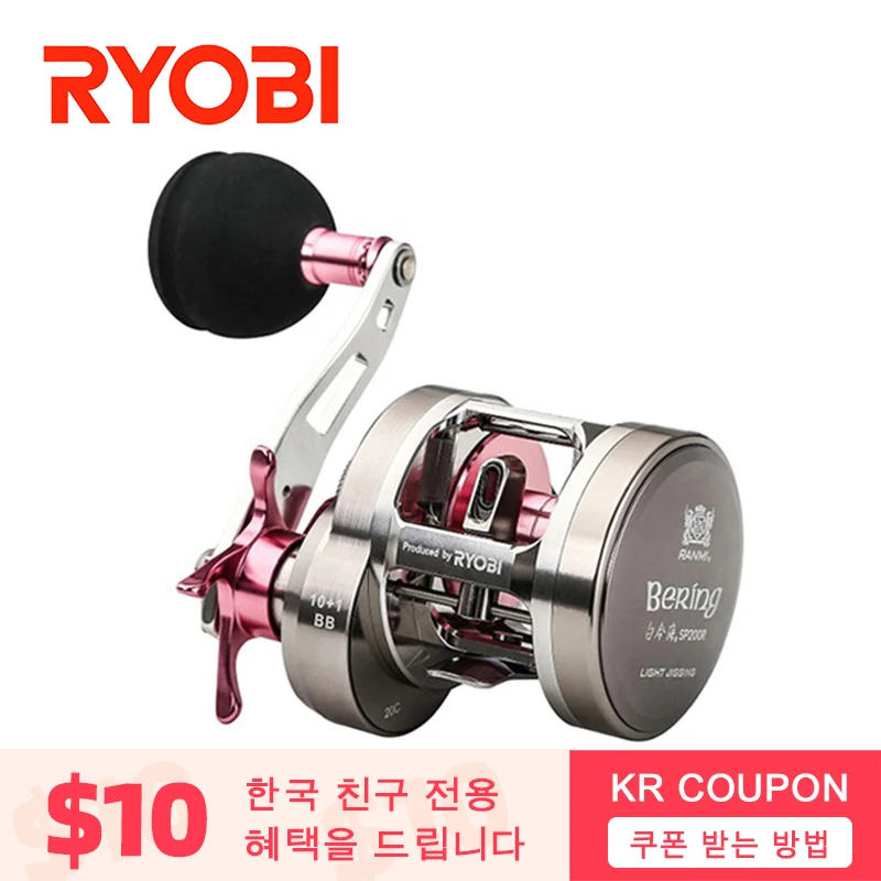 RYOBI Bering катушка для медленного джиггинга накладная Катушка 12 кг 10 + 1
