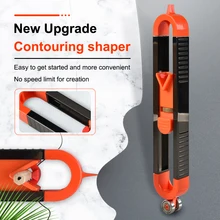 

Profile Scribing Ruler Contour Gauge With Lock Adjustable Locking Woodworking DIY Portable Double Head Measurement Meter