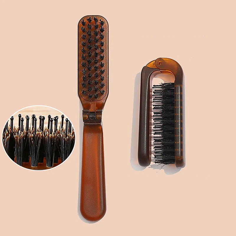 

Складная щетина из кабана, дорожная расческа для волос, карманная расческа для волос, прямоугольная Складная Щетка для волос, компактная