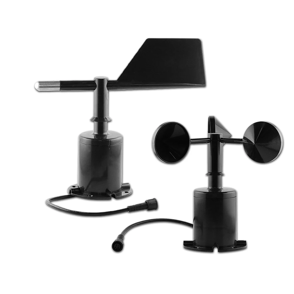Weermeterset, Windvaanbeker-anemometer, Windmeterbeker Snelheidsmeetsensorbeker RJ11-connector 3 Kopjes Windrichtingsmeter voor Weermeter