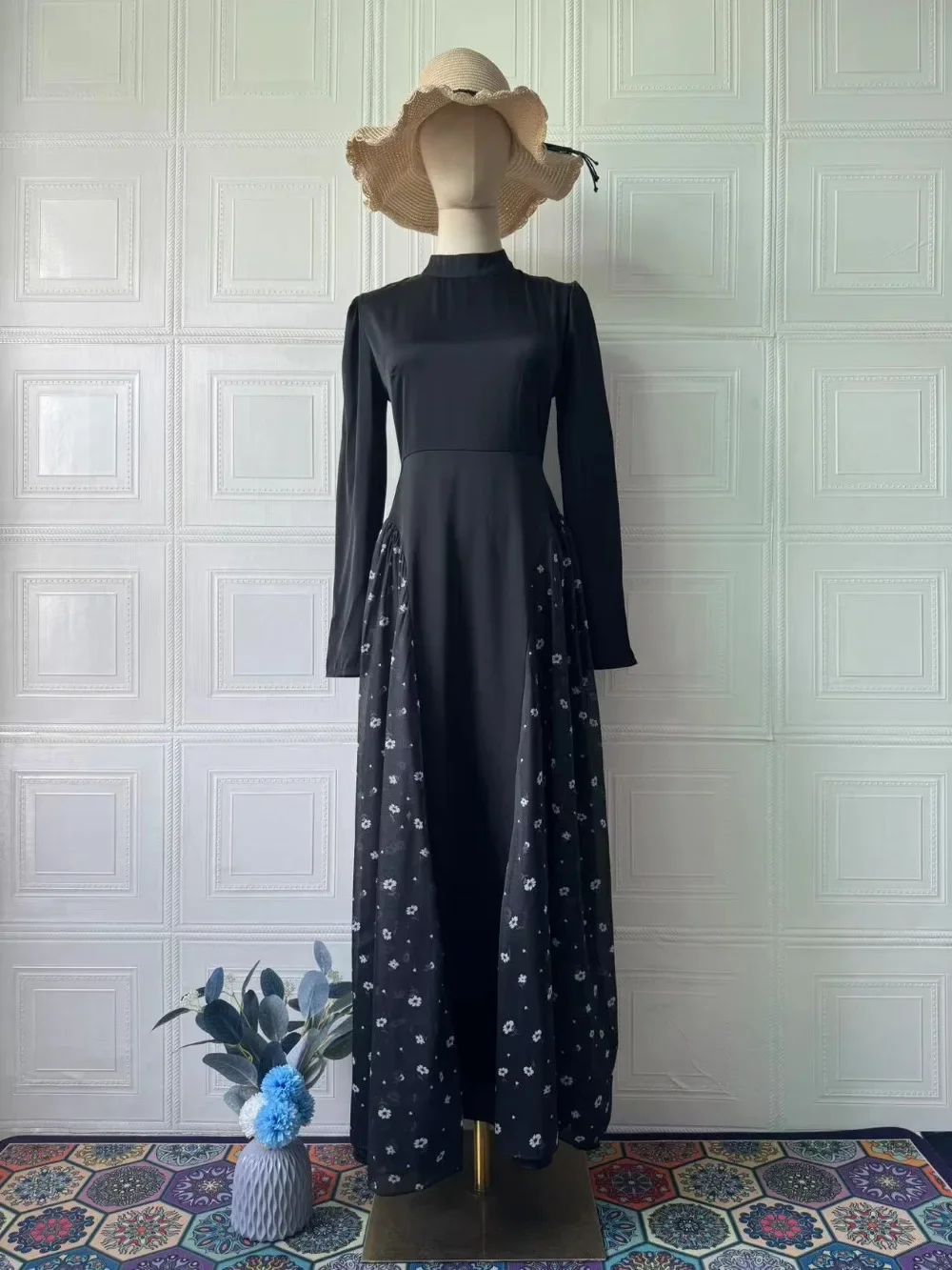 فستان حفلات صيفي للسيدات عباية منقطة فساتين طويلة...