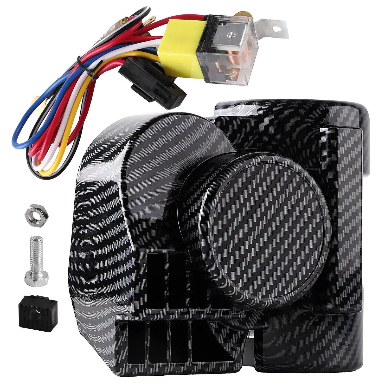 120DB 12V Electric Air Train Horn – Universal Fit For Trucks, Cars, Boats, Motorcycles, 1 Pair