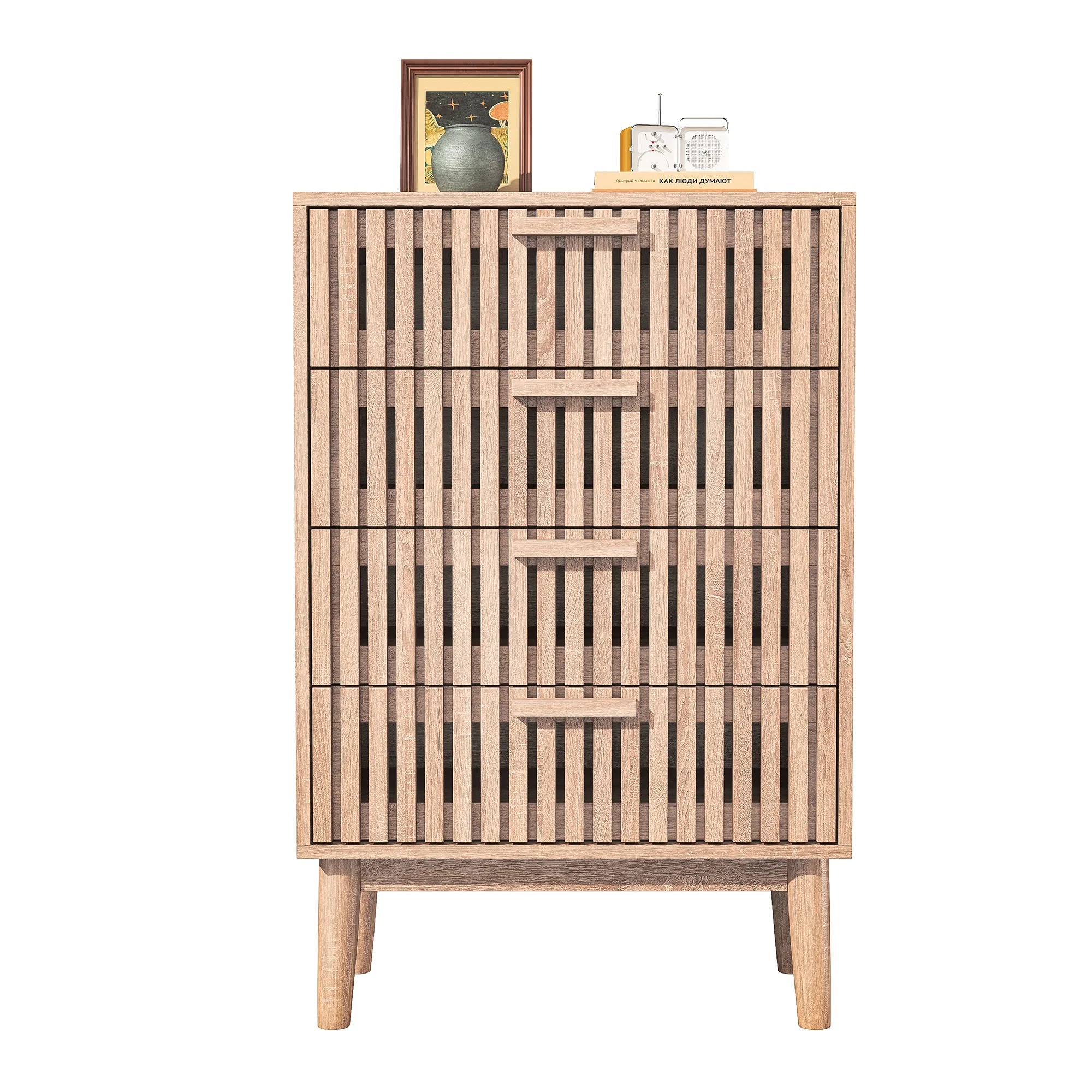 Rosahqnda Kommode, Schrank, Holzkommode mit 5 Schubladen, Aufbewahrungsschrank, Kleine Kommode für das Wohnzimmer – Detail 15