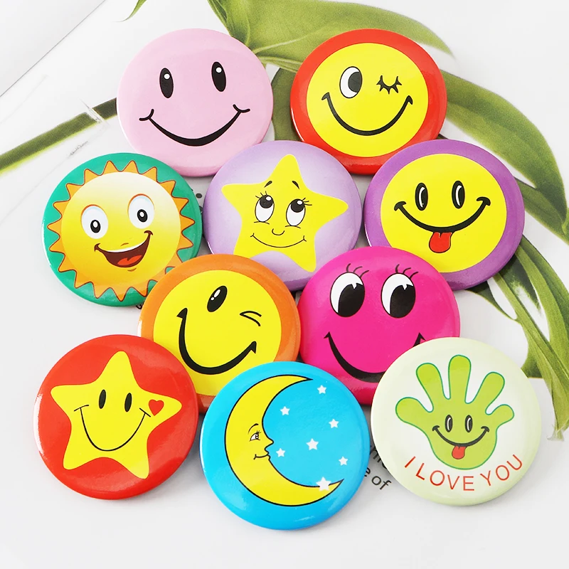 35pcs Pin Brooches 45mm Pins Accessories Lapel Pin Badge Colorful Brooch Decoration School Children Stationery Accessories new fashion cartoon children stickers diy decoration tags kindergarten teachers reward labels self adhesive