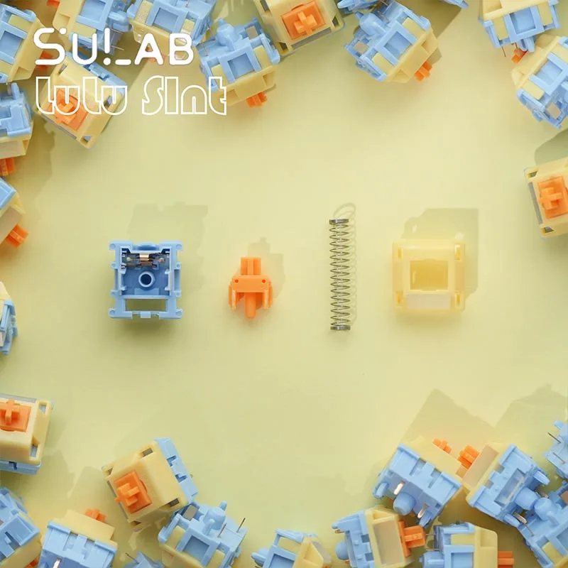 HMX SU LAB 룰루 사일런트 스위치 세트 POM 더블샷 리니어 사일런트 32/37/45g 2.0mm 액추에이션 3.8mm 트래블, 조용하고 부드러운 타이핑 제공