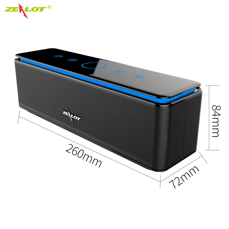 ZEALOT S7 Wireless Touch Control Bluetooth Speaker Portable High Power for Home Theater Sound Boxr Hifi Stereo Shocking Sound best portable bluetooth speaker Speakers