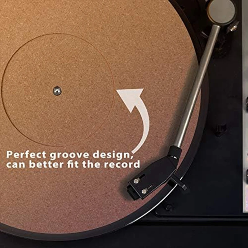 Cork Turntable Mats Kit 3 Pieces For Vinyl LP Record Players Audiophile Reduce Noise turntable mat