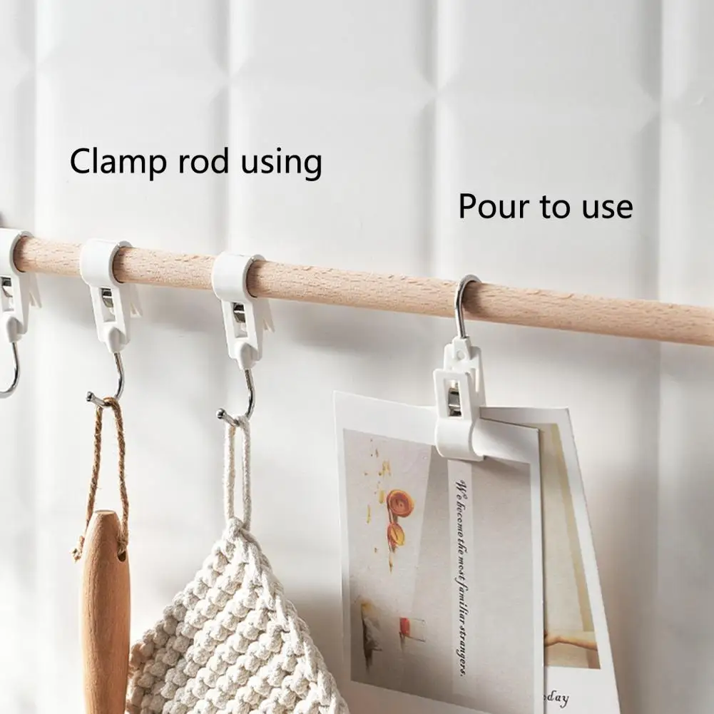3Pcs/Set S-shaped Hook Punch Free Space-saving Stainless Steel Handrail Towel Hanging Clip Hook Household Supplies