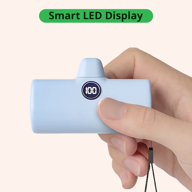 Liboer Fast Charging Power Bank with LED Display, Portable External Battery 5
