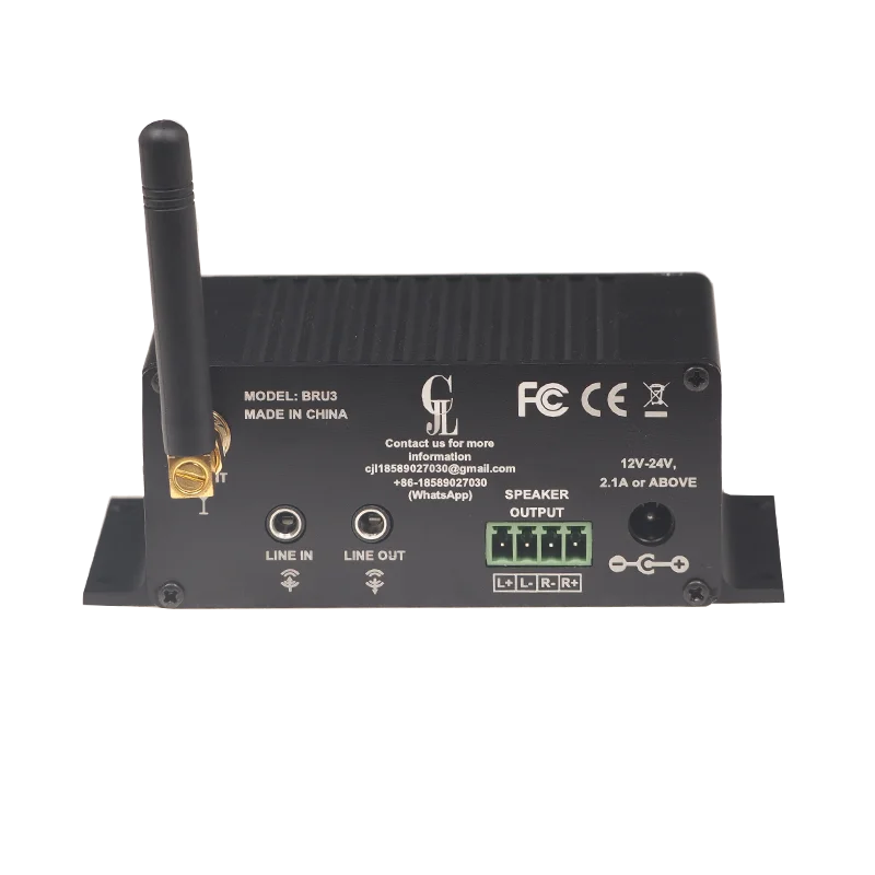 2 x25w Bluetooth 5.0 Audio Power AmplifierBRU3 Bass Treble Volume