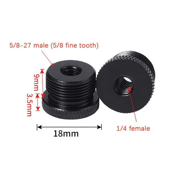 Adaptateur Pied Micro 1/4" à 5/8" - Conversion Filetage Caméra/Micro En Alliage Aluminium