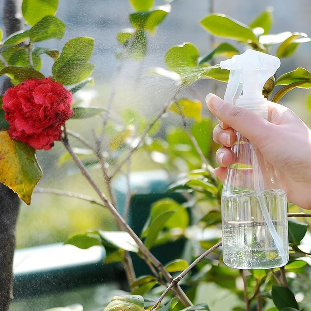 Description Picture 6 of item1-9 Pcs Plastic Spray Bottle 200ml Clear Empty Spray Bottles Refillable Trigger Sprayer Atomizer for Gardening Kitchen Hair Care