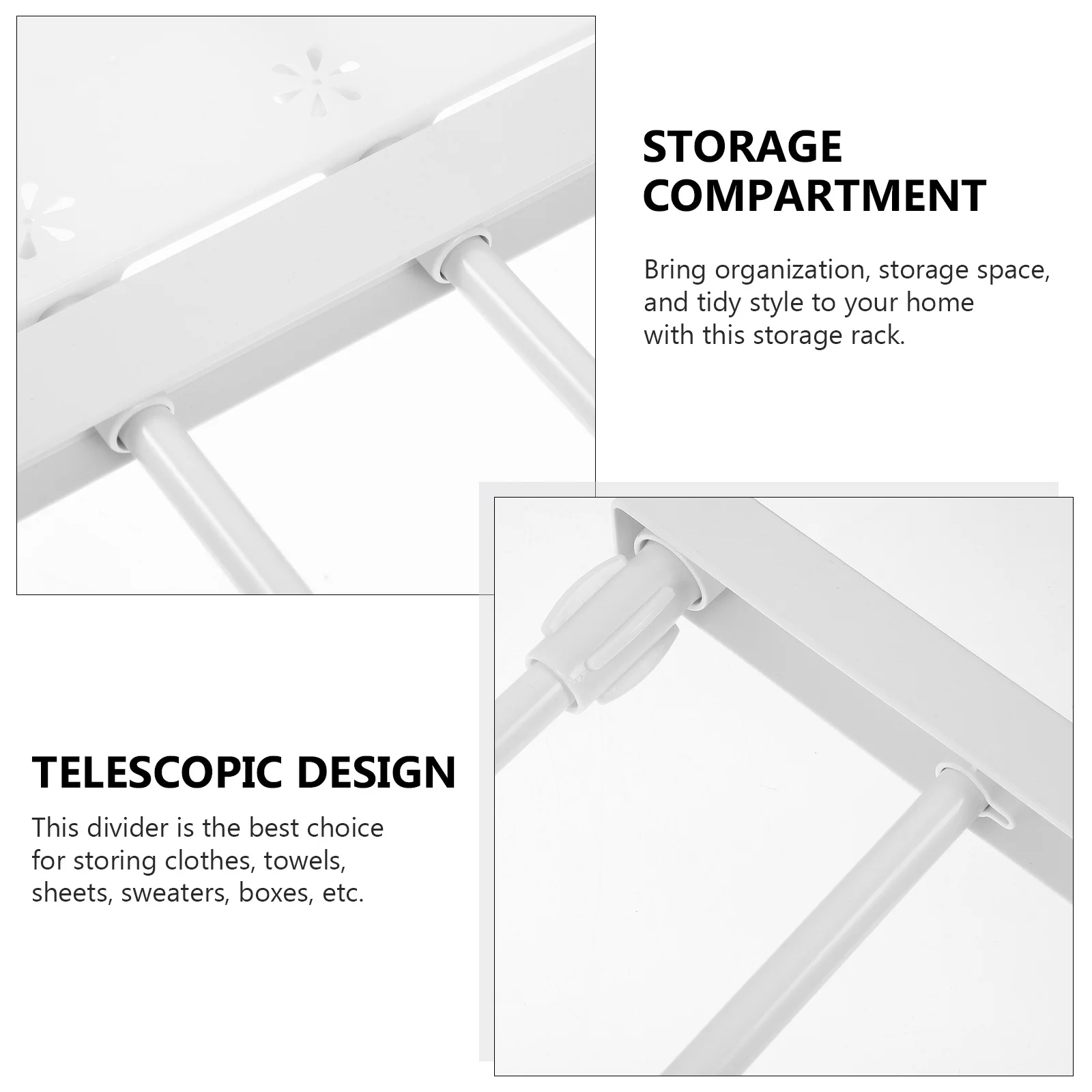 拡張可能なクローゼット棚 30-40cm 調整可能なテンションラック ワードローブ食器棚本棚収納オーガナイザー ホームユーティリティ