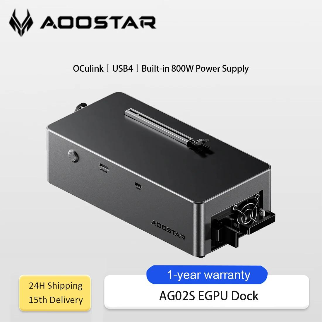 AOOSTAR AG02 EGPU Dock OCuLink & USB4 External GPU Enclosure