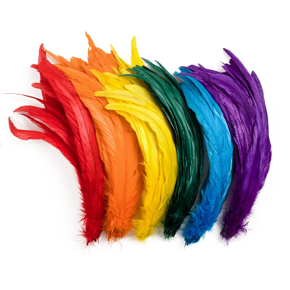 50PCS-Fluffy-Chicken-Rooster-Feathers-Colored-Tying-for-DIY-Craft ...