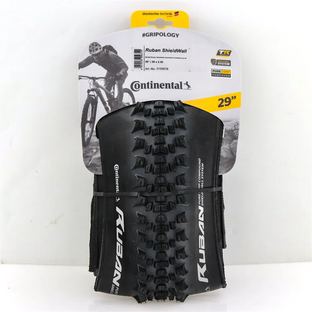 CONTINENTAL RUBAN SHIELDWALL TUBELESS TIRE MTB 27.5/29IN TLR E-25 Folding  Tyre 29 in MTB Tubeless XC TIre