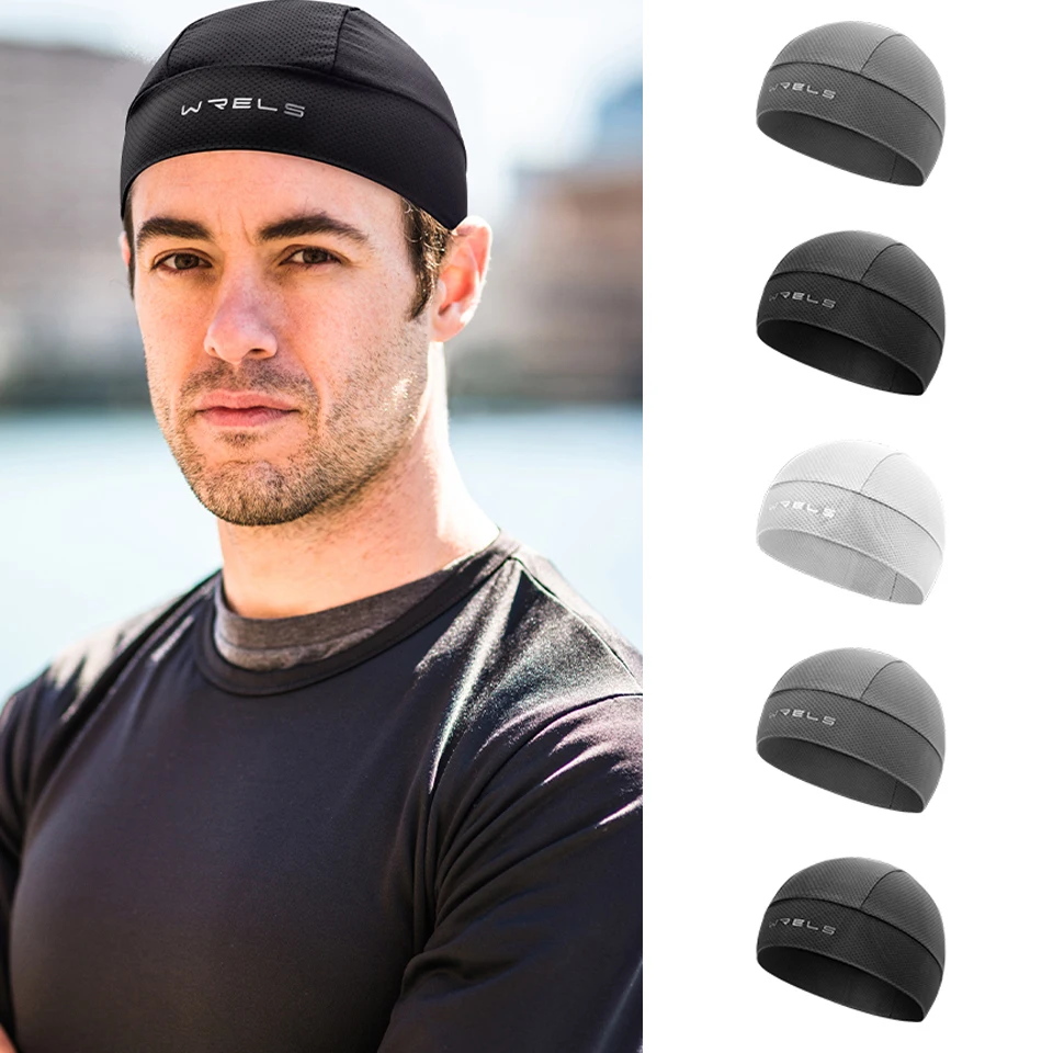 Motorcycle Cycling Cap Quick Dry Breathable Moisture Wicking Sports Cold Cap Running Absorbent Breathable Hat Under Helmets Thin