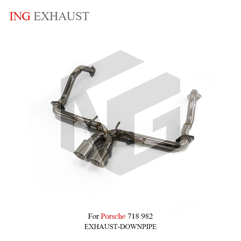 

ING Performance Exhaust SS304 catback for Porsche 718 982 2.0t Race Auto no Muffler Direct Flow Elect Valve Engine system
