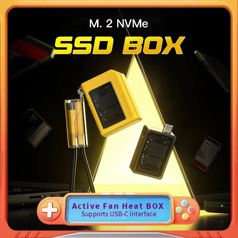 

SSD-накопитель SHARGE M2, 2230 M.2 NVMe USB SSD BOX Mobile 3,2 Gen 2 10g Bps до NVMe PCI-E M.2, внешний SSD-накопитель для ноутбука, игровой камеры PS5