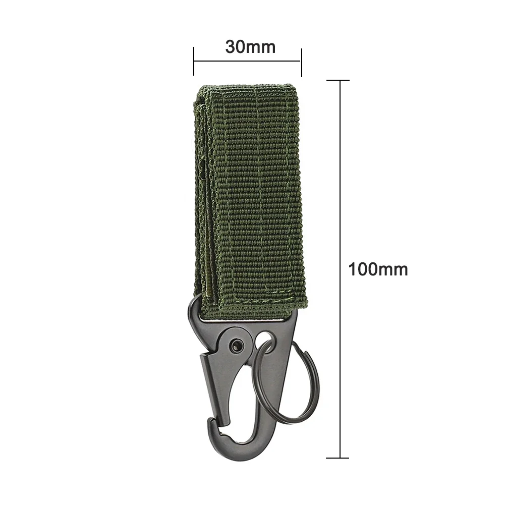 Outdoor Multifunction Tactical Hanging Buckles Nylon Webbing Belt Triangle Buckle Climbing Tool Accessory Carabiner Keychain 1pc