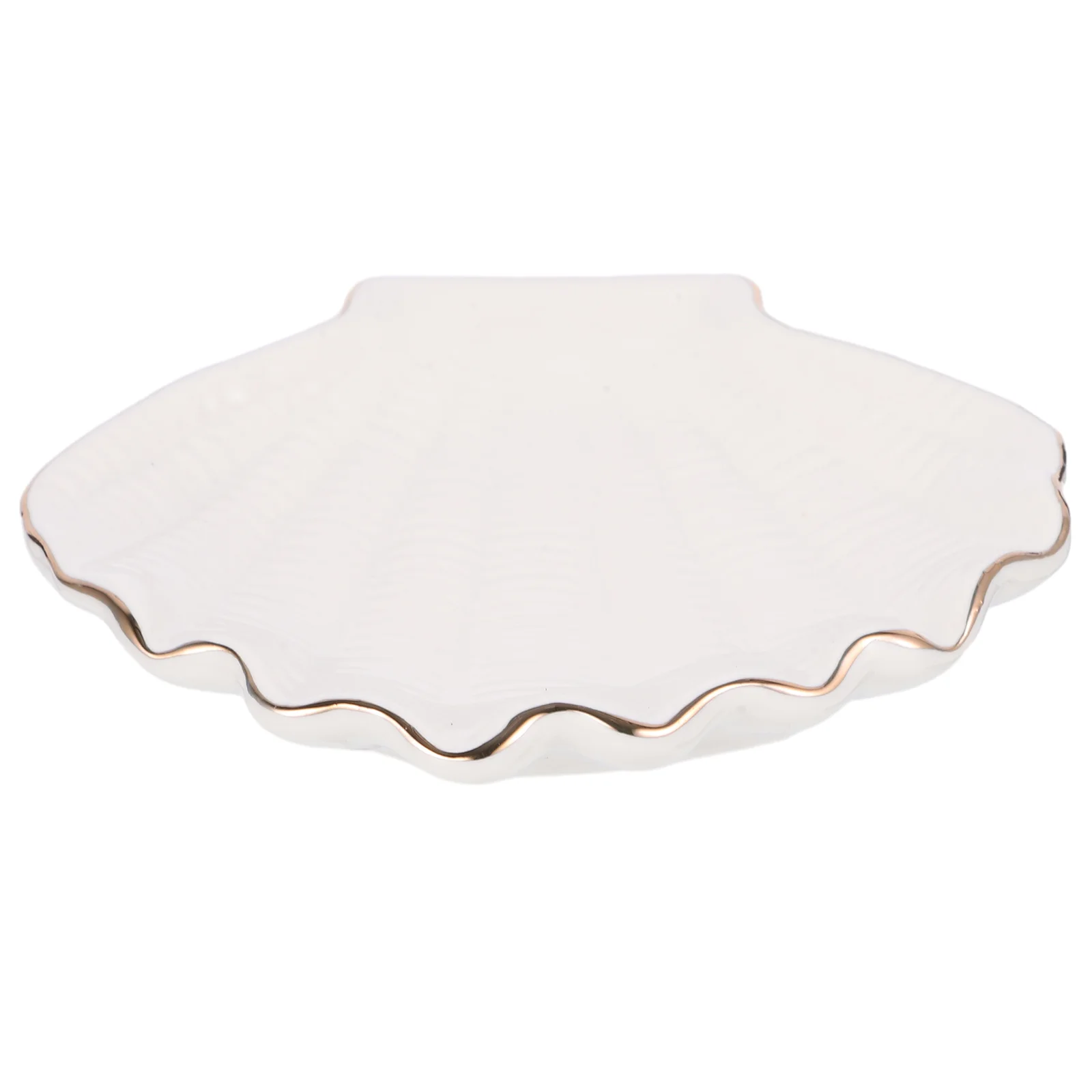 Ceramic Shell Jewelry Dish Jewelry Plate Ceramic Serving Tray Dinner Plate Jewelry Ring Dish Storage Tray