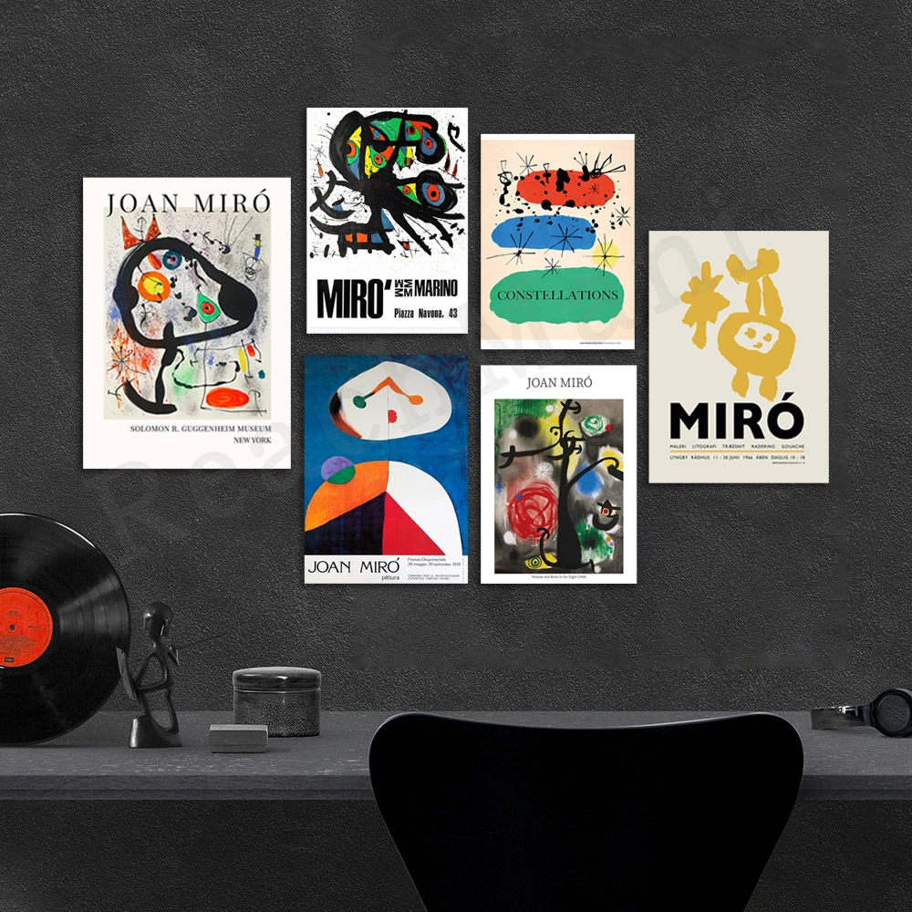 

Modern Miro Surreal Art Posters and Prints Canvas Painting On Wall Abstract Decor Home Decor Cuadros