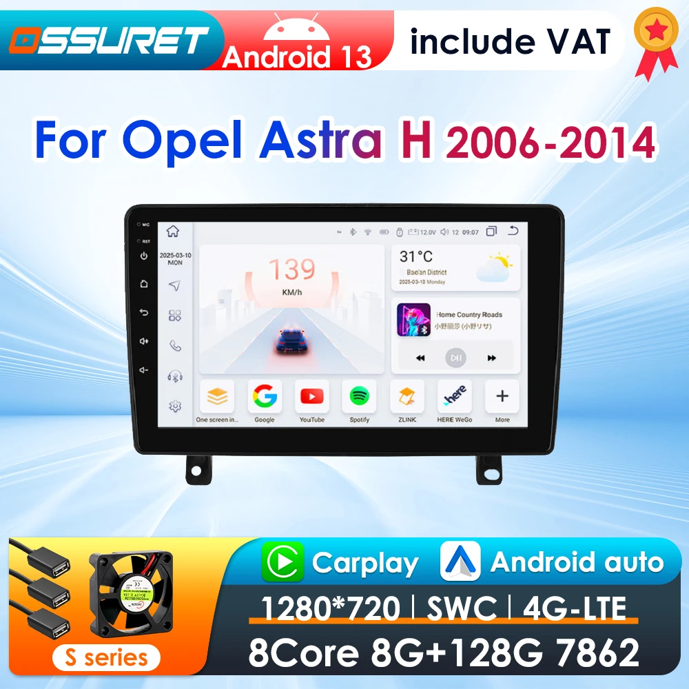 DAB+ 8Core 4+64GB CarPlay Android15 Autoradio GPS NAVI WIFI RDS